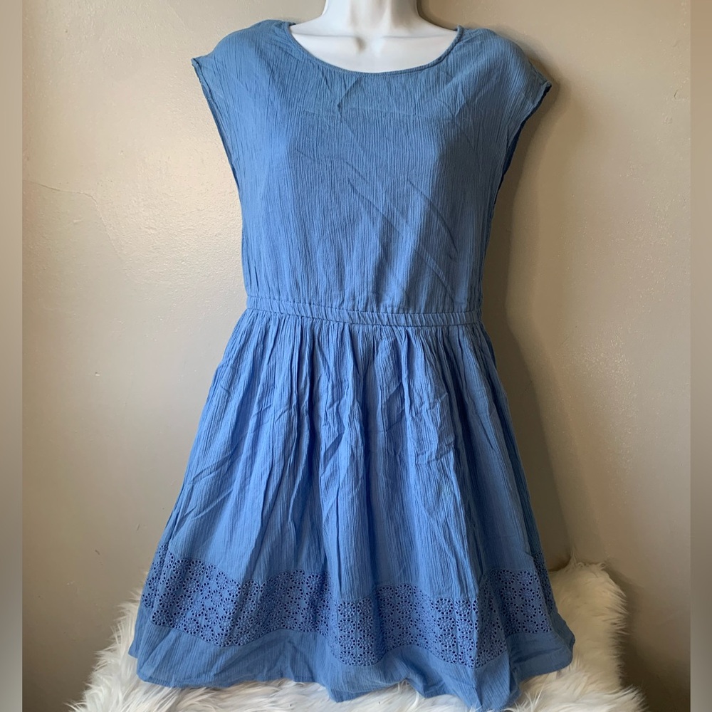 Old Navy Blue Linen Dress